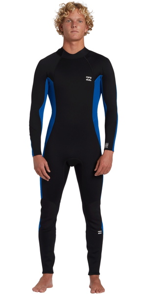 2025 Billabong Mens Foil 4/3mm Back Zip Wetsuit ABYW100235 - Mid blue